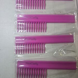 NeoCurly Pink Wide-Tooth Comb Set